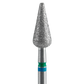 Diamond Nail Drill Bit Duo, "Pointed Pear", Blue-Green, EXPERT Head Diameter 5/12 mm -FA100BG050/12
