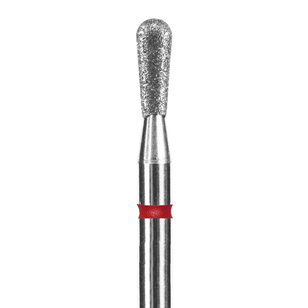 Diamond nail drill bit, "match", red, head diameter 2.3 mm / working part 5 mm -FA120R023/5