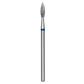 Diamond nail drill bit, "pointed flame", blue, head diameter 2.3 mm/working part 8 mm -FA11B023/8