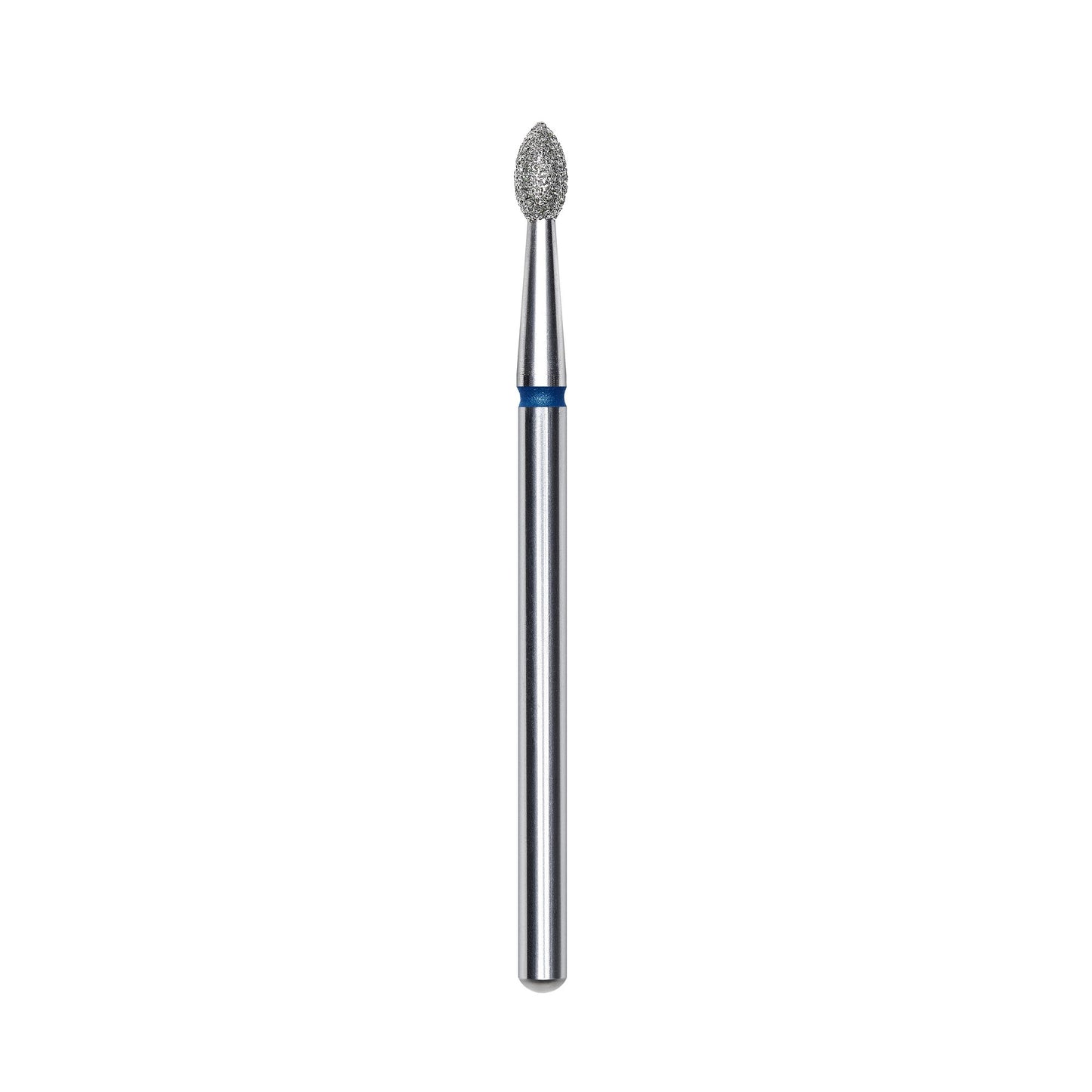 Diamond nail drill bit, pointed "bud" , blue, head diameter 2.5 mm/ working part 4.5 mm -FA60B025/4.5