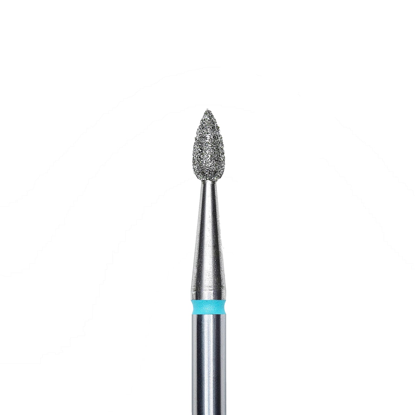 Diamond nail drill bit, pointed "drop" , blue, head diameter 2.3 mm/ working part 5 mm -FA40B023/5