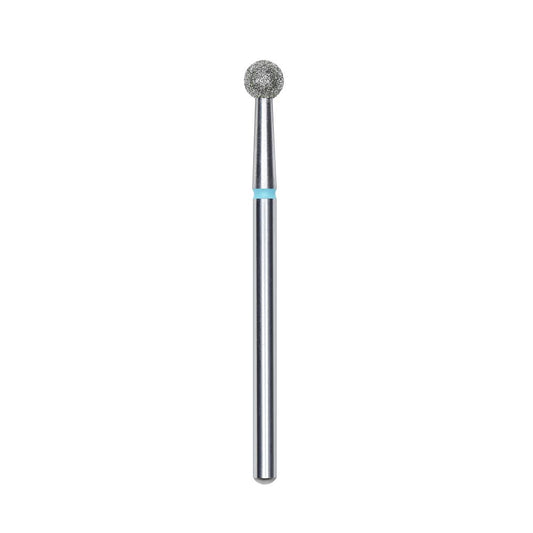 Diamond nail drill bit, "ball", blue, head diameter 4 mm -FA01B040