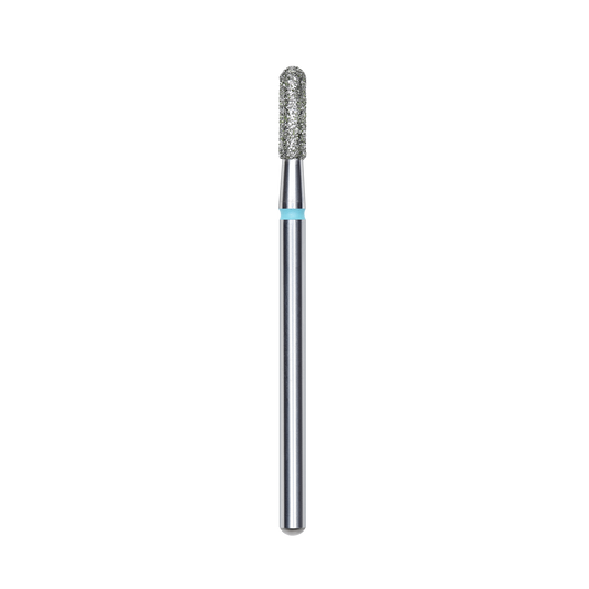 Diamond nail drill bit, rounded "cylinder", blue, head diameter 2.3 mm/ working part 8 mm -FA30B023/8