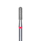 Diamond nail drill bit, rounded "cylinder", red, head diameter 2.3 mm/ working part 8 mm -FA30R023/8