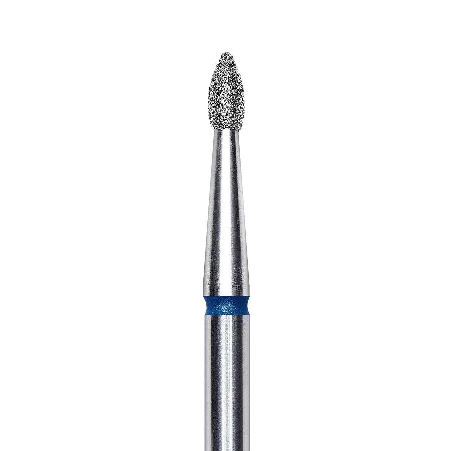 Diamond nail drill bit, pointed "bud" , blue, head diameter 1.8 mm/ working part 4 mm -FA60B018/4