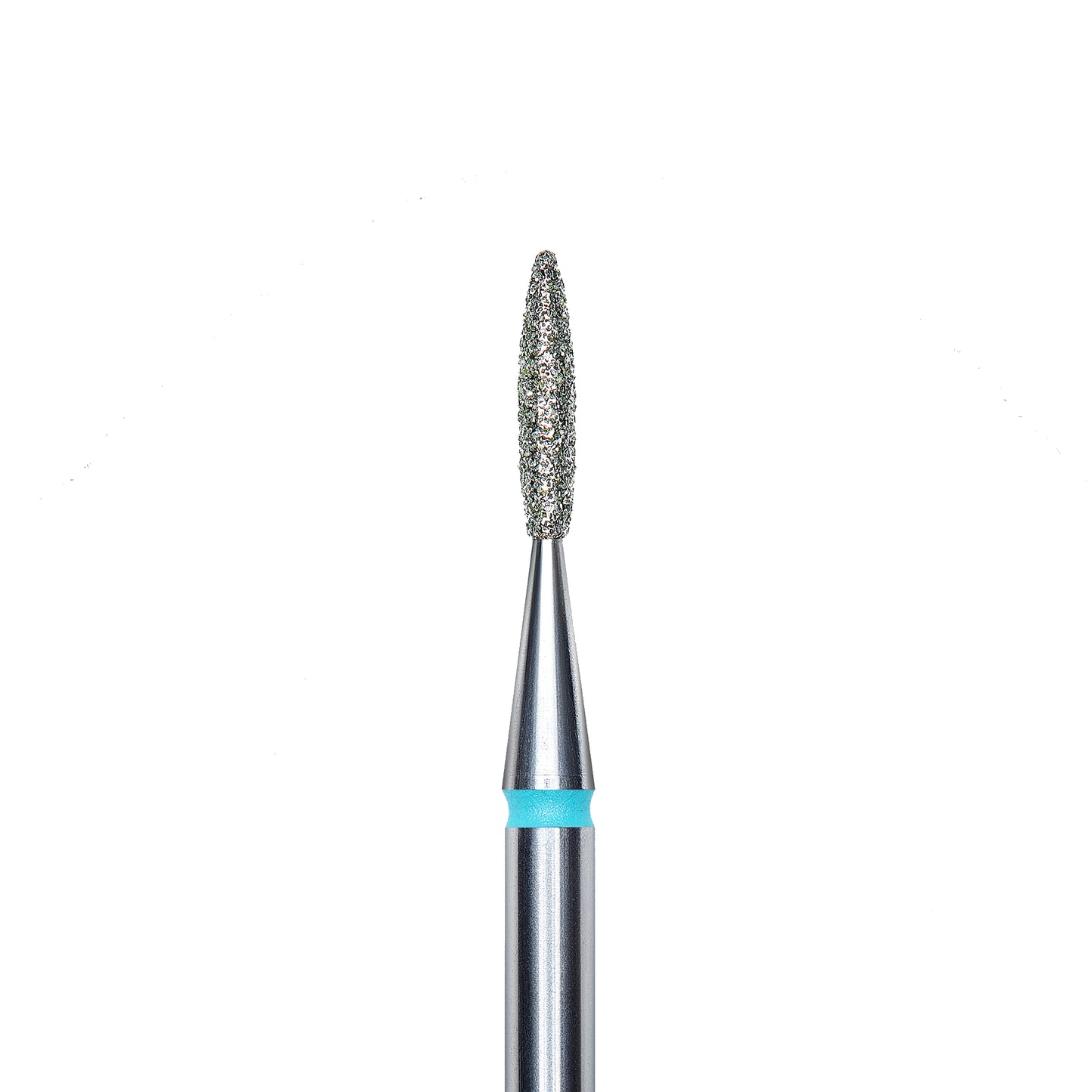 Diamond nail drill bit, "flame" , BLUE, head diameter 1.6 mm/ working part 8 mm -FA10B016/8