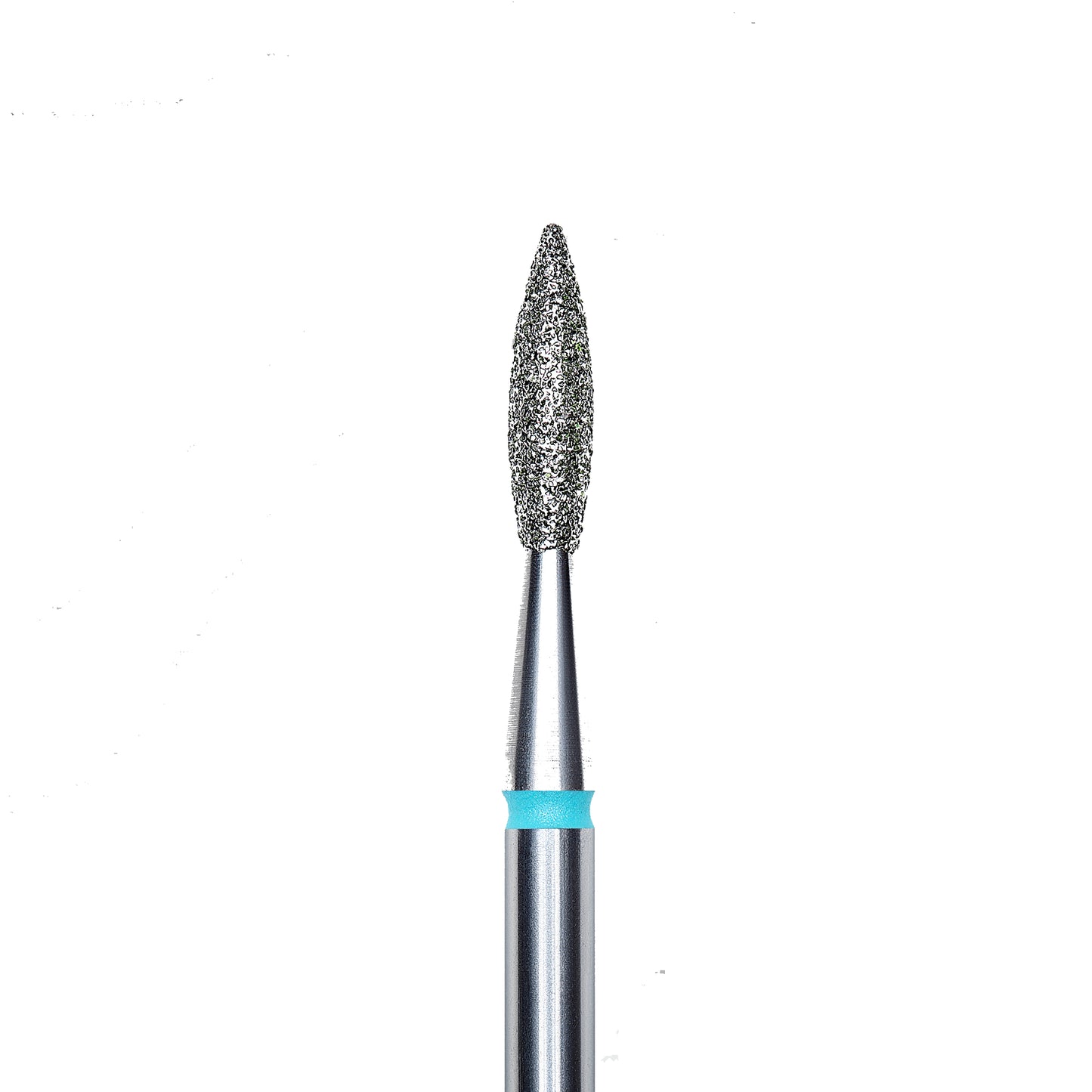 Diamond nail drill bit, "flame" , blue, head diameter 2,1 mm/ working part 8 mm -FA11B021/8