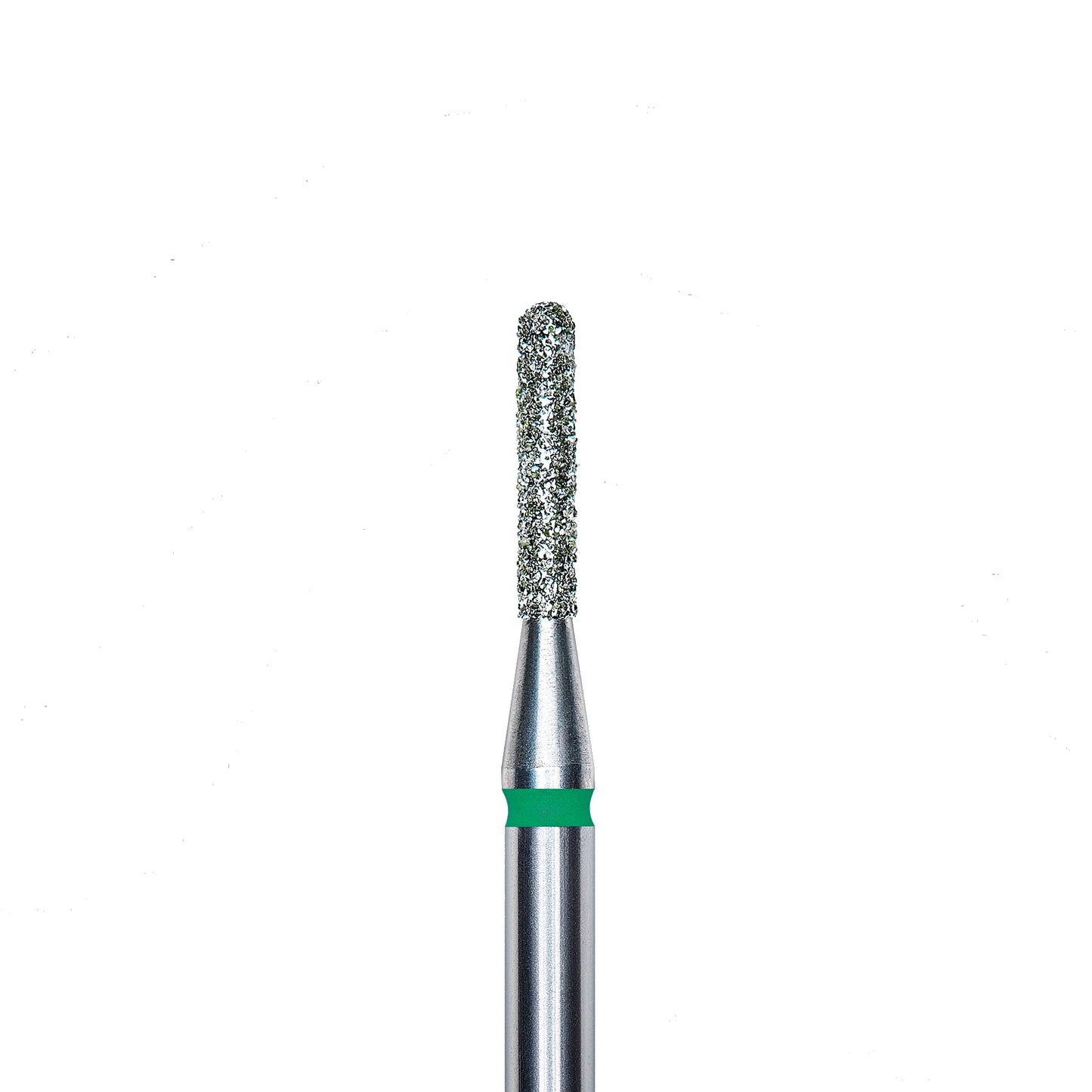 Diamond nail drill bit, rounded "cylinder", green, head diameter 1.4 mm/ working part 8 mm -FA30G014/8