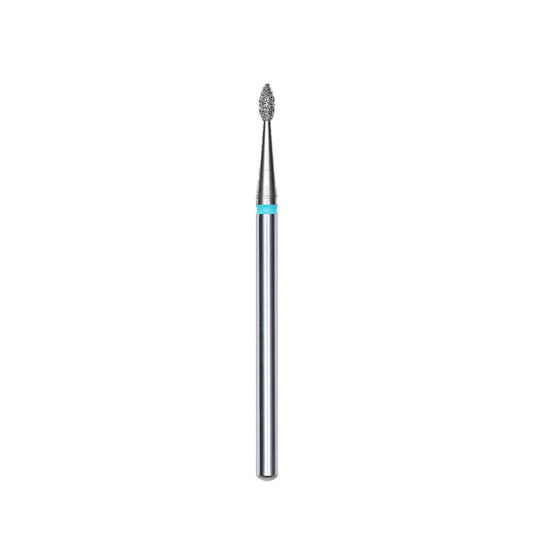 Diamond nail drill bit, pointed "drop" , blue, head diameter 1.6 mm/ working part 4 mm -FA40B016/4