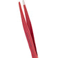 Eyebrow tweezers EXPERT 11 TYPE 4 (slant) red color- TE-11/4r